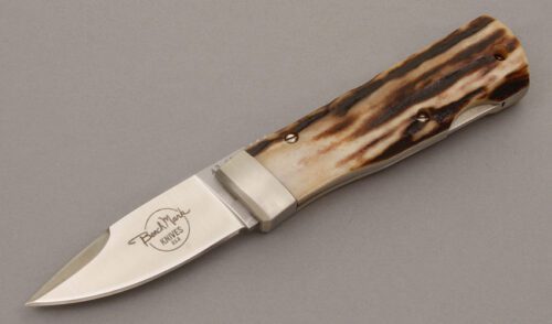 Bench Mark Knives Rolox Viper with Stag Handle Scales handle material - Obverse Side - Item #KLC08860
