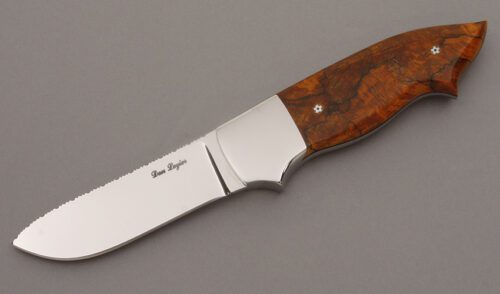 Don Lozier Semi-Skinner with Spalted Maple Handle Scales handle material - Obverse Side - Item #KLC08879