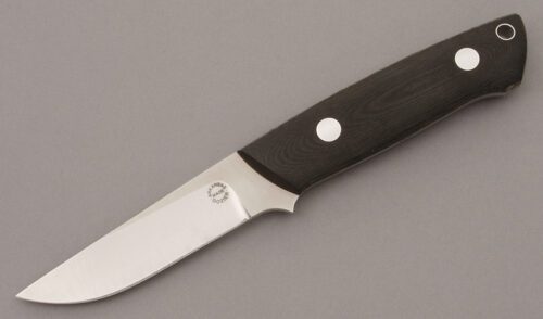 Dozier Knives Slim Outdoorsman with Black Rucarta handle material - Obverse Side - Item #KLC08892