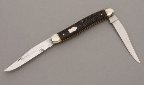 Schrade Cutlery #787 Muskrat with Imitation Jigged Bone handle material - Obverse Side - Item #KLC08907