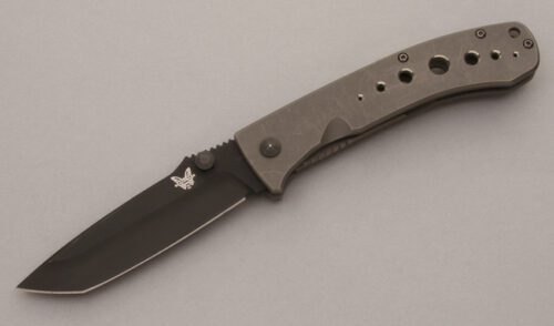 Benchmade Knives 760BK LFTi Framelock with Titanium Frame handle material - Obverse Side - Item #KLC08910