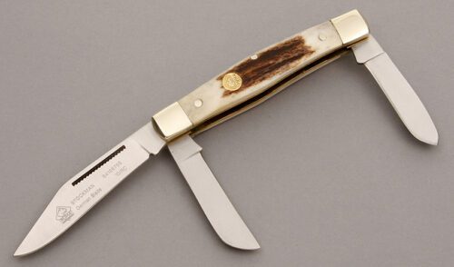 Puma Knives Stockman with Stag Handle Scales handle material - Obverse Side - Item #KLC08926