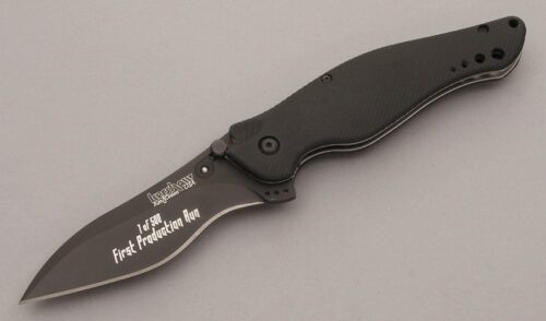 Kershaw Knives 1596 Ken Onion Spec Bump with Black G-10 handle material - Obverse Side - Item #KLC08935
