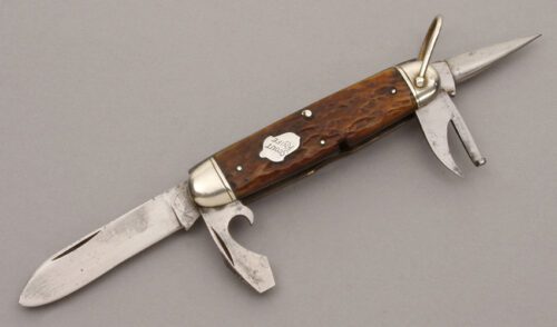 Remington Knives Scout Knife with Jigged Bone Handle Scales handle material - Obverse Side - Item #KLC08936