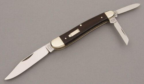 A.G. Russell CM-5 .44 Magnum Whittler with Ebony Wood Scales handle material - Obverse Side - Item #KLC08944