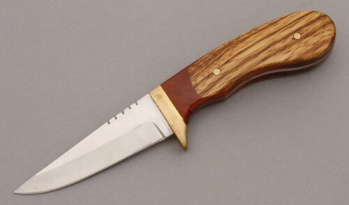 Jerry Sokol Hunter with Redheart & Tigerwood Scales handle material - Obverse Side - Item #KLC08946