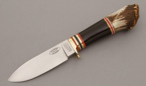 Marble's Knives Sport 99 Loveless Hunter with Buffalo Horn & Stag handle material - Obverse Side - Item #KLC08955