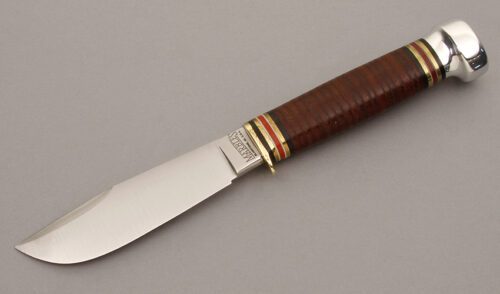 Marble's Knives Campcraft 2000 with Stacked Leather Handle handle material - Obverse Side - Item #KLC08957