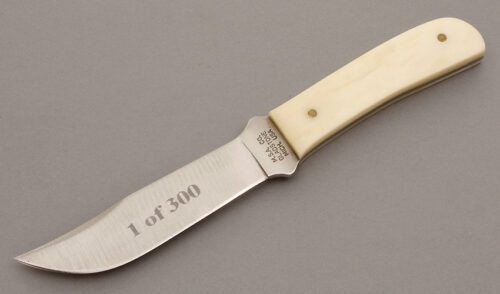 Marble's Knives Outers with Smooth White Bone Scales handle material - Obverse Side - Item #KLC08958