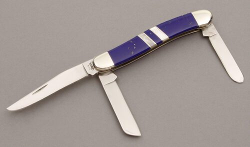 Case Cutlery EX318 Stockman with Blue Lapis Handle Scales handle material - Obverse Side - Item #KLC08964