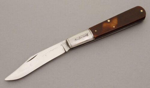 Remington Knives 1240 Granddaddy Barlow with Sawcut Bone Handle Scales handle material - Obverse Side - Item #KLC08969