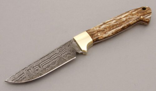 R.W. Wilson Hunter with Giraffe Bone Handle Scales handle material - Obverse Side - Item #KLC08985