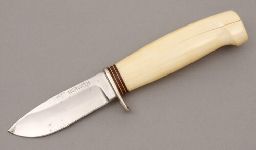 Morseth Knives Ozark Hunter with Ancient Ivory Handle handle material - Obverse Side - Item #KLC09002