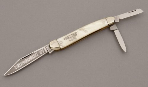 Boker Knives Model 280 Whittler with Pearl Celluloid Scales handle material - Obverse Side - Item #KLC09004