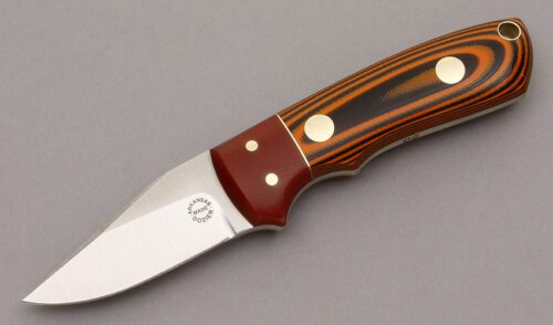 Dozier Knives K-43 Razorback Knife with Orange & Black G10 handle material - Obverse Side - Item #KLC09018