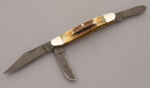 Bear & Son Cutlery Stockman with Stag Handle Scales handle material - Obverse Side - Item #KLC09024