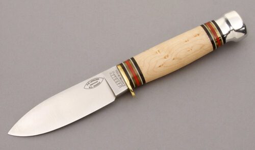 Marble's Knives Loveless Sport 99 with Birdseye Maple Wood handle material - Obverse Side - Item #KLC09040