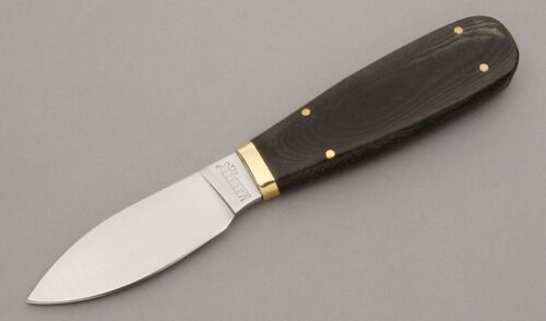 Marble's Knives Sport with 2 Piece Black Micarta Handle handle material - Obverse Side - Item #KLC09044