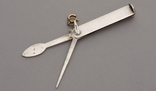 Unknown Maker Pipe Tool with Sterling Silver handle material - Obverse Side - Item #KLC09061