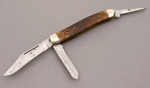 Pal Cutlery Co. Stockman with Jigged Bone Scales handle material - Obverse Side - Item #KLC09078