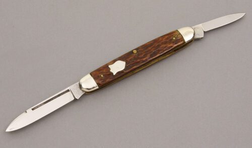 Henkle & Joyce Hdwe Co. Senator with Jigged Bone Handle Scales handle material - Obverse Side - Item #KLC09084