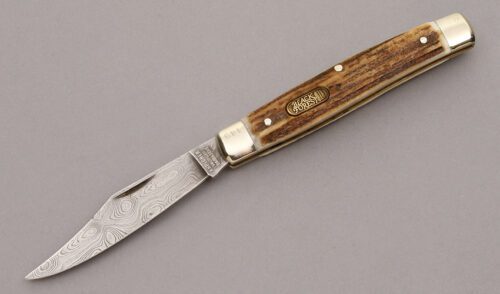 Explorer Knives Black Forest Folder with Stag Handle Scales handle material - Obverse Side - Item #KLC09088