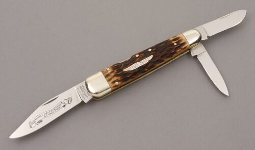 Parker Cutlery Lockback Whittler with Jigged Bone Scales handle material - Obverse Side - Item #KLC09102