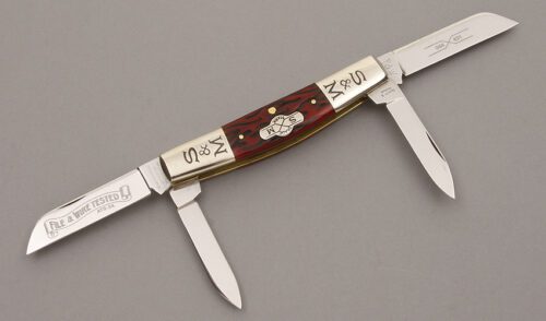 Schatt & Morgan 044431 Large Congress with Worm Jigged Bone Scales handle material - Obverse Side - Item #KLC09126