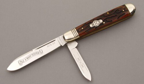 Schatt & Morgan 042229 English Jack with Worm Grooved Jigged Bone handle material - Obverse Side - Item #KLC09127
