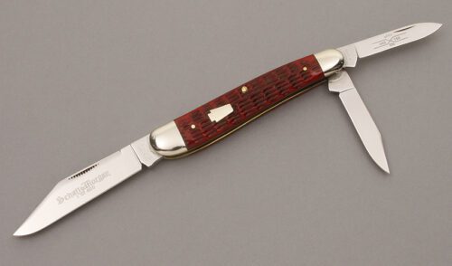 Schatt & Morgan 043154 Whittler with Red Jigged Bone Scales handle material - Obverse Side - Item #KLC09132