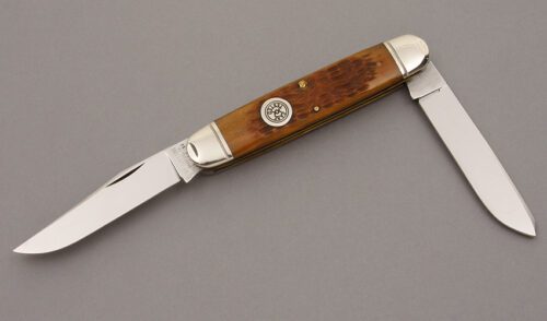 Case Cutlery 62094 Classic Muskrat with Rodger Brown Jigged Bone handle material - Obverse Side - Item #KLC09152
