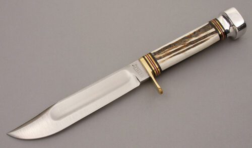 Marble's Knives Ideal with Stag Handle Scales handle material - Obverse Side - Item #KLC09154