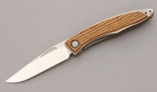 Chris Reeve Mnandi Linerlock with Bocote Wood Scales handle material - Obverse Side - Item #KLC09197