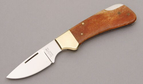Kershaw Knives Model 2120 Macho Lockback with Smooth Bone Handle Scales handle material - Obverse Side - Item #KLC09209