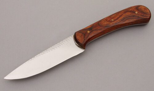 Al Pendray Hunter with Wood Micarta handle material - Obverse Side - Item #KLC09225