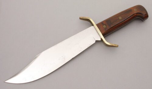 Western Cutlery W49 Bowie with Laminated Wood Scales handle material - Obverse Side - Item #KLC09230