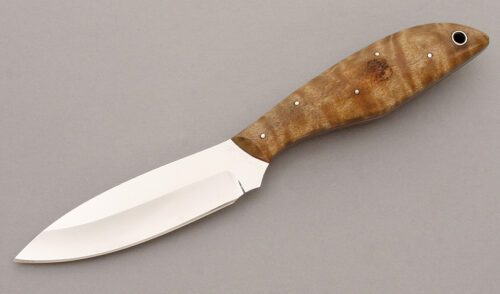 Robert Ball Hunter with Curly Maple Scales handle material - Obverse Side - Item #KLC09240