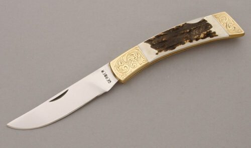 Gerber Knives Presidents Collection FS II with Stag Handle Scales handle material - Obverse Side - Item #KLC09252