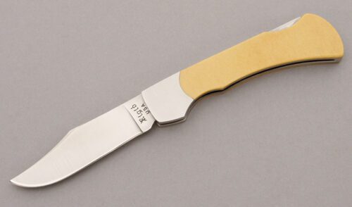 Rigid Knives Lockback Folder with Ivory Micarta handle material - Obverse Side - Item #KLC09260