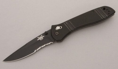 Benchmade Knives 710 Axis Lock with Black G-10 handle material - Obverse Side - Item #KLC09264