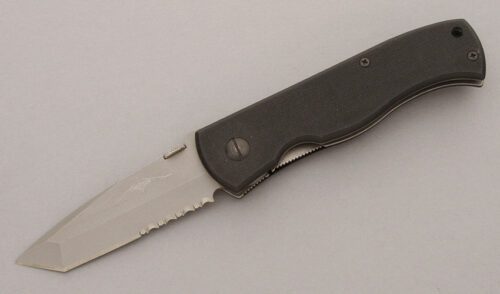 Emerson Knives CQC-7B Linerlock with Black G-10 Scales handle material - Obverse Side - Item #KLC09265