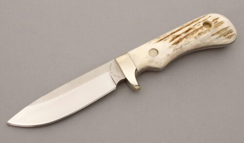 Knives of Alaska Drop Point Hunter with Stag Handle Scales handle material - Obverse Side - Item #KLC09273