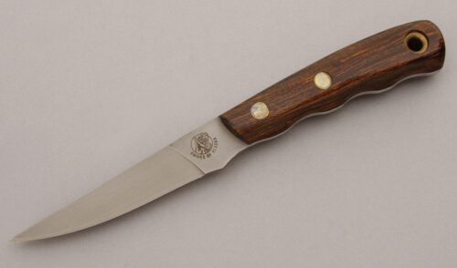 Knives of Alaska Jaeger Boning Knife with Desert Ironwood Scales handle material - Obverse Side - Item #KLC09274
