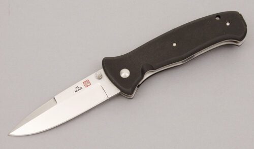 Al Mar Knives SERE 2000 with Textured Black G-10 handle material - Obverse Side - Item #KLC09276