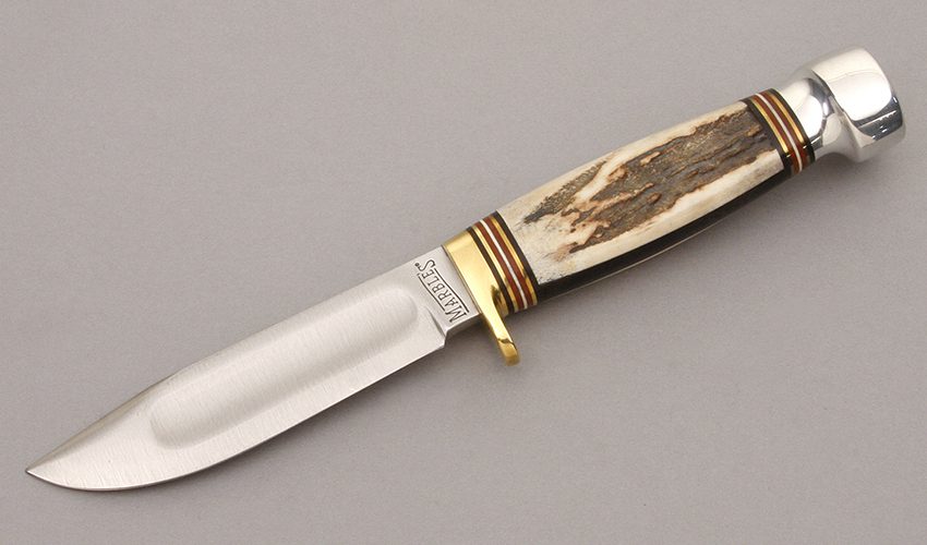 Marble's Knives Ideal with Stag Handle handle material - Obverse Side - Item #KLC09278