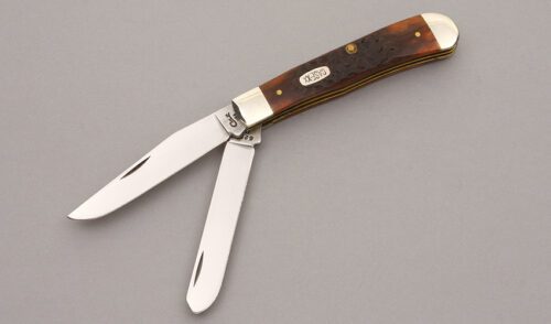 Case Cutlery 5254 CV Trapper with Jigged Bone Scales handle material - Obverse Side - Item #KLC09280