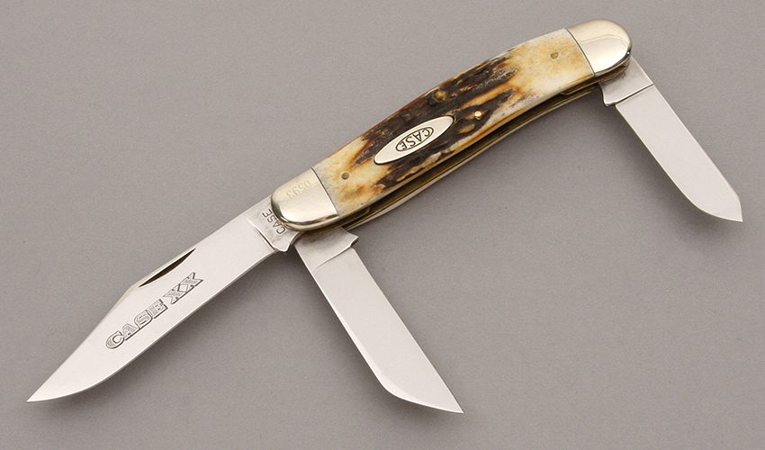 Case Cutlery Classic 5340 Stockman with Stag Handle Scales handle material - Obverse Side - Item #KLC09282