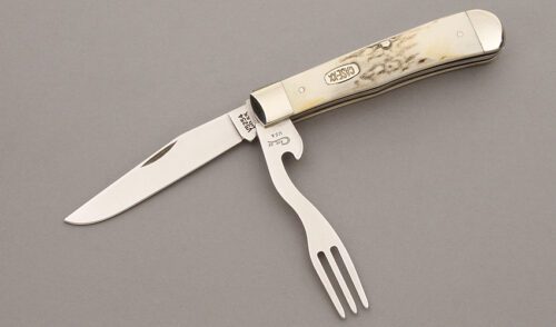Case Cutlery V5254 Hobo with Stag Handle Scales handle material - Obverse Side - Item #KLC09297