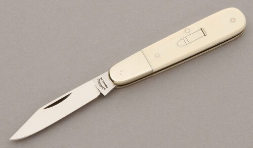 Hen & Rooster CM-4 Baby Barlow with Antique Ivory Handle Scales handle material - Obverse Side - Item #KLC09340