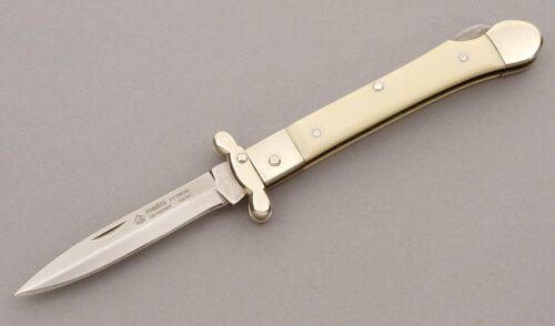 Puma Knives Medici Swing Guard Lockback with White Delrin handle material - Obverse Side - Item #KLC09350